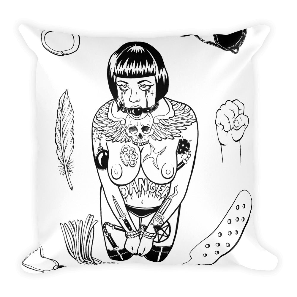 Dangerous Square Pillow