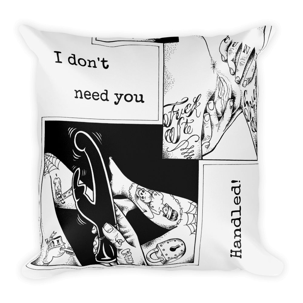 Handled Square Pillow