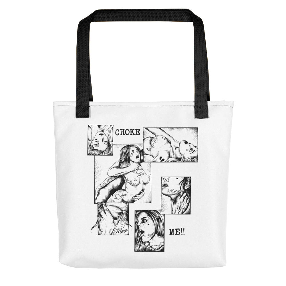 Choke me Tote bag