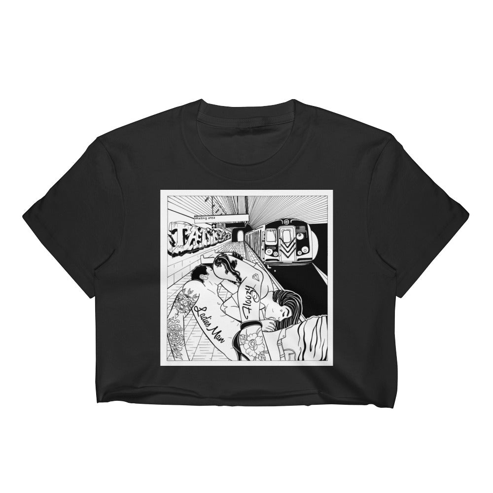 Waiting for the train Women's Crop Top