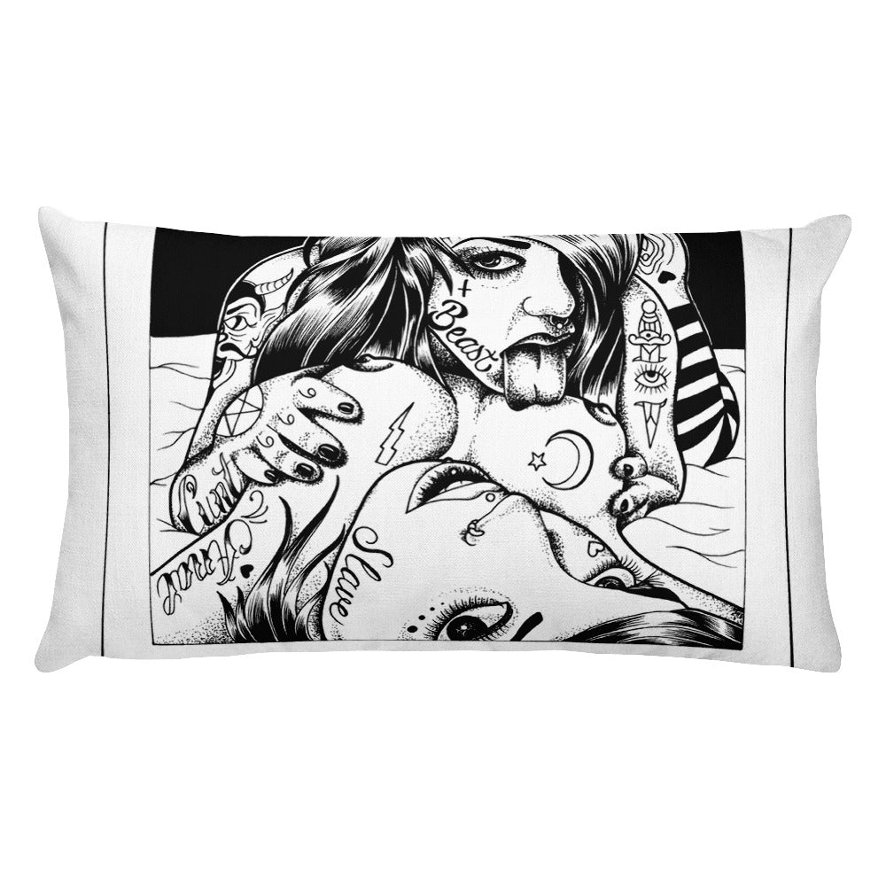 Chicks over dicks Rectangular Pillow