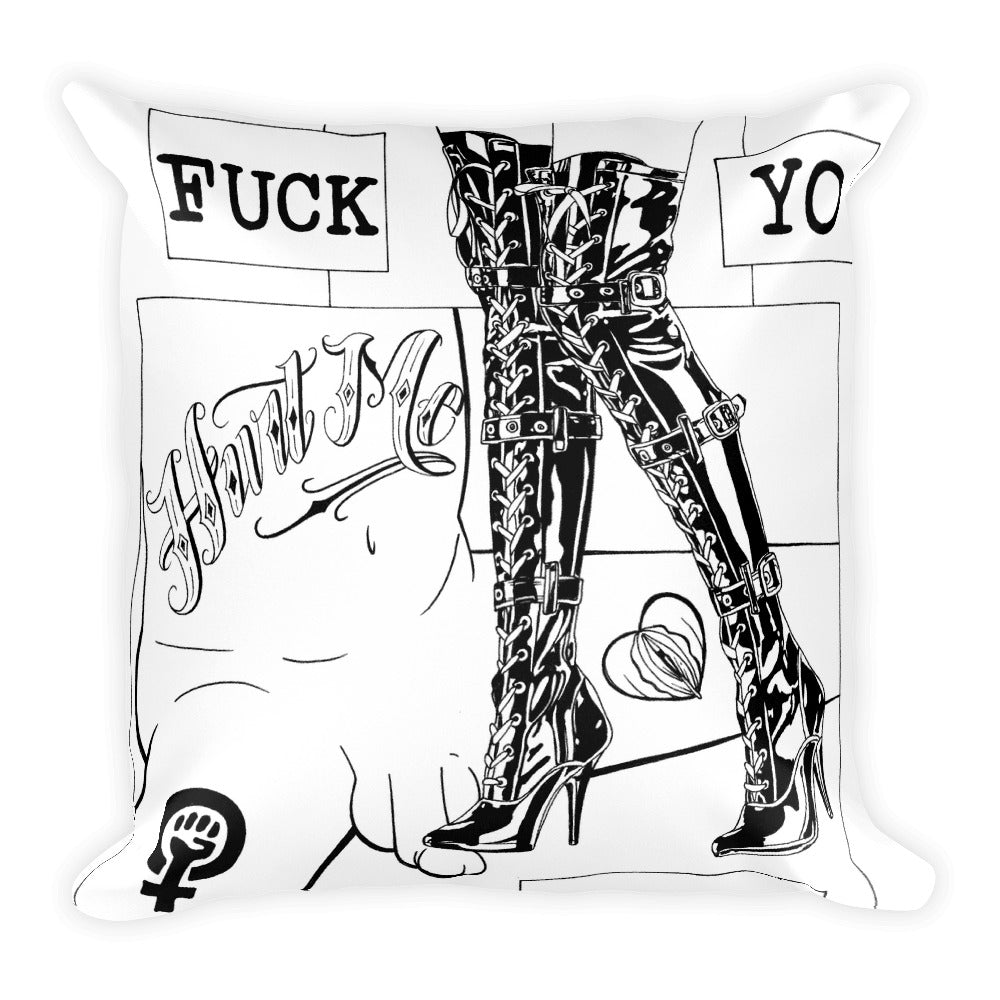 Fuck yo dick Square Pillow